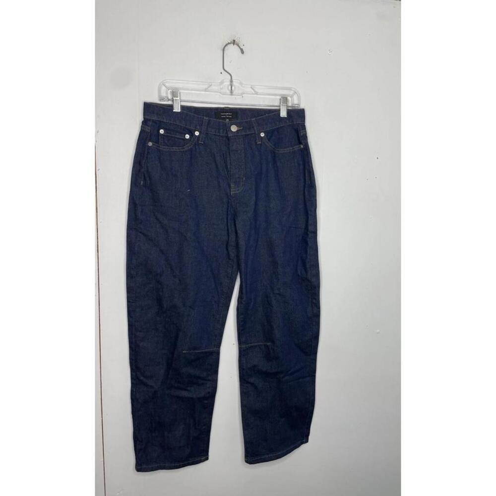 Banana Republic Jeans Womens 28 Tall Barrel Ankle Dark Wash Mid Rise Modest